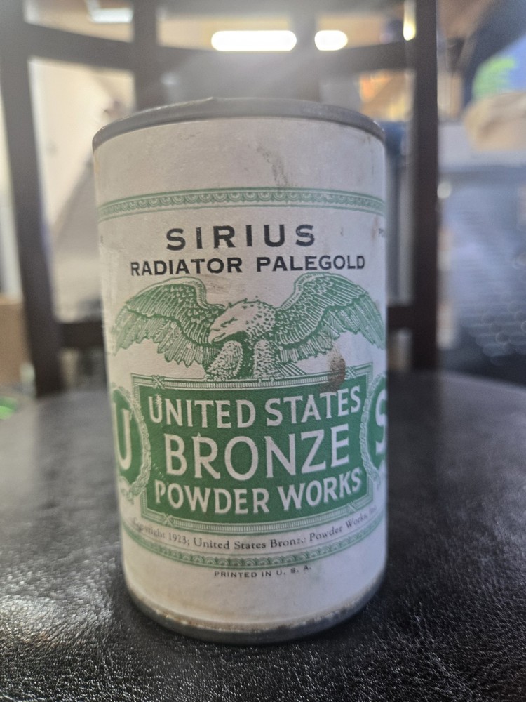 VINTAGE UNITED STATES BRONZE POWDER WORKS Gold Rare!!!