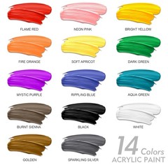 Acrylic Paint Sets for Adults, 14 Colors Large Bulk Acrylic Paints kits Rich …