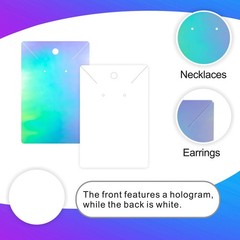300pcs Holographic Earring Card Holder Paper Tags for DIY Ear Studs Necklace …