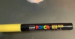 Posca Paint Pens – Lot Of 6 3 White 0.7mm 1 White 1 Blue 0.9-1.3 1 Yellow
