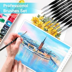 10PC Miniature Paint Brush for Fine Detailing,Small Painting Brushes Set for Art