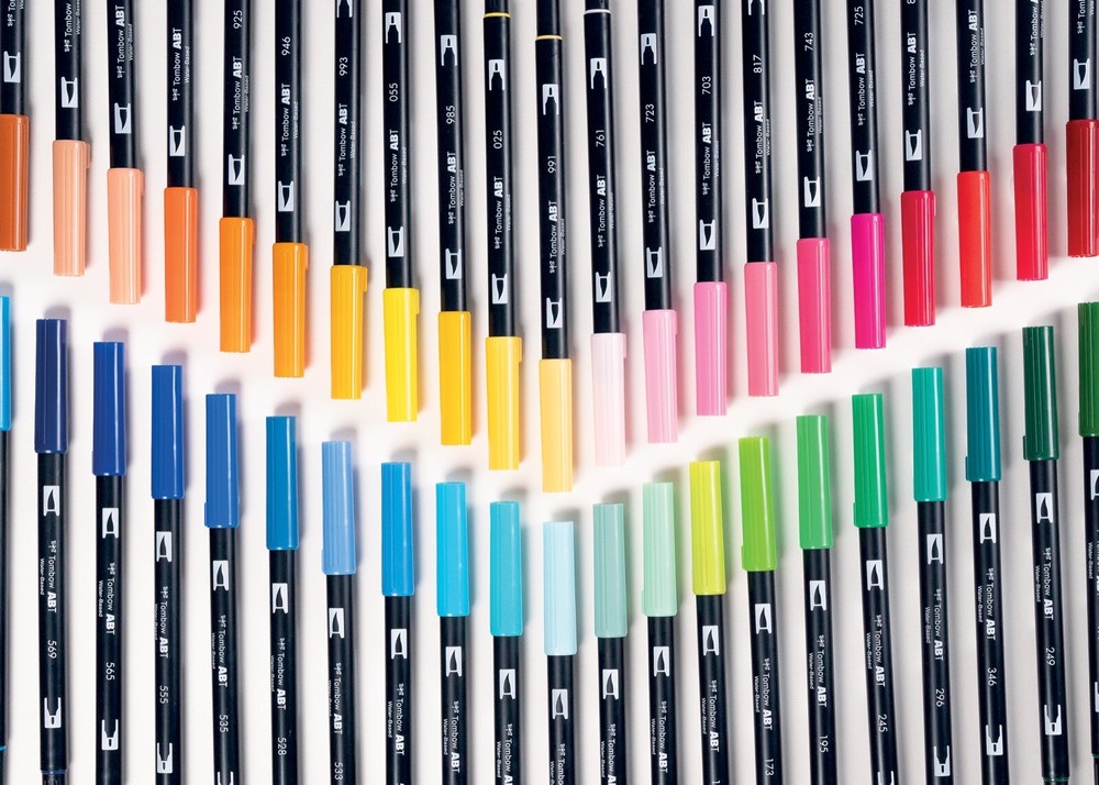 Tombow ABT Dual Tip Brush Pens wide colour range calligraphy bujo hand lettering