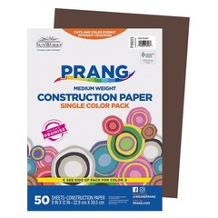 Prang (Formerly SunWorks) Construction Paper, Dark Brown, 9″ x 12″, 50 Sheets