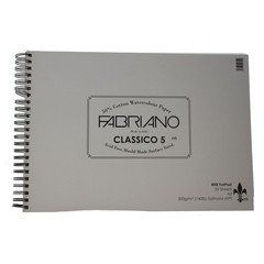 A3 Fabriano classico 5 Hot Press 300gsm 25 Sheets Watercolour fat Pad
