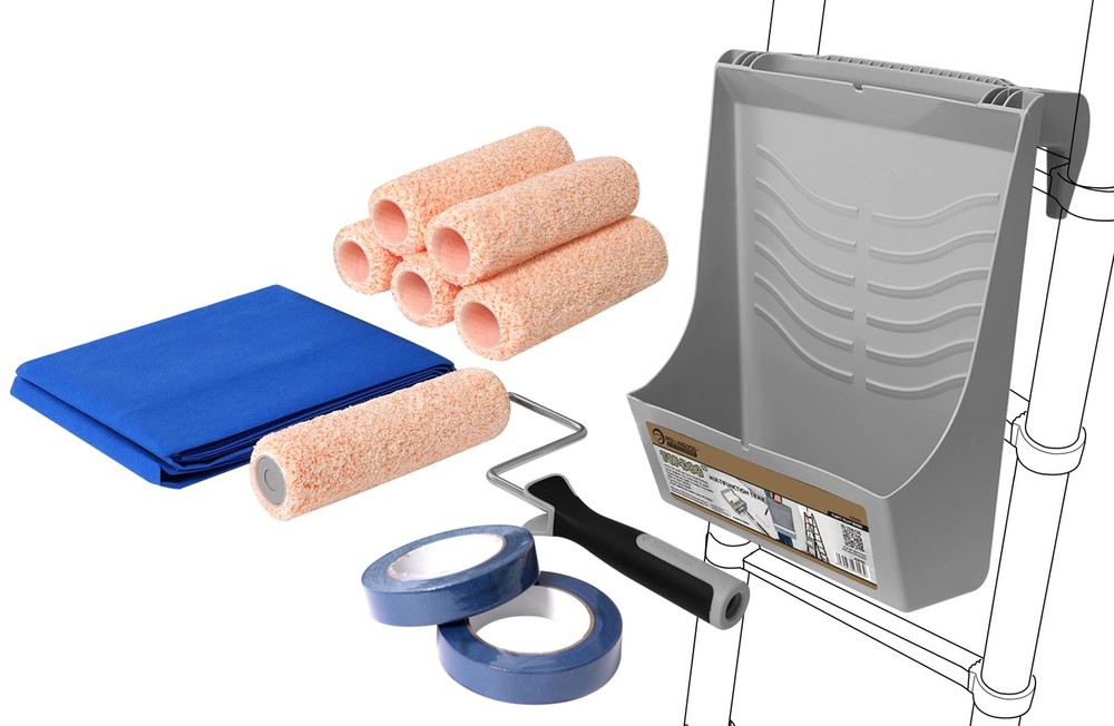 ROLLINGDOG Multifunctional Paint Roller Tray Set – Ladder Kit