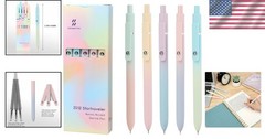 Gradient Black Gel Pens 5 Pcs Quick Dry Fine Point Writing Instruments for Gifts