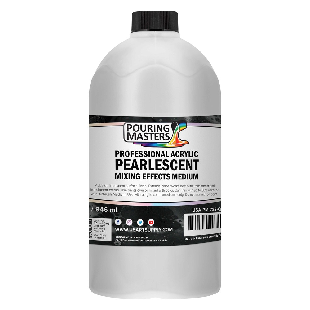 Pouring Masters Acrylic Pearlescent Mixing Effects Medium – 32-Ounce