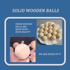 2 inch /5cm Wooden Round Ball Unfinished Natural Wood Ball DIY Decorative Bal…