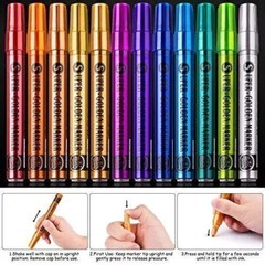 Acrylic Paint Pens-Set of 12 Premium Markers Extra Fine Tip 0.7mm DIY Craft