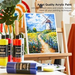 Shuttle Art Acrylic Paint 15 Colors Acrylic Paint Large Bottle Set 473ml/16oz