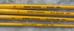 Robert Simmons Paint Brush Round & Flat Plaid One Stroke Dewberry Angular lot 6