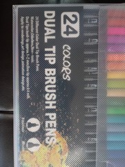 24 COLORS DUAL TIP ACRYLIC PAINT MARKER PENS SET Painting Canvas Art Supplies