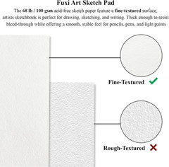 9″ X 12″ Sketch Book, Top Spiral Bound Sketch Pad, 100 Sheets 68Lb/100Gsm Acid-F