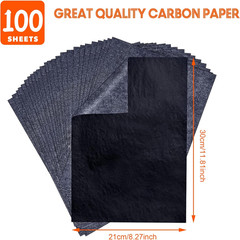 100 Sheets Carbon Paper Sheets, Carbon Transfer Paper with 3PCS Embossing Stylus
