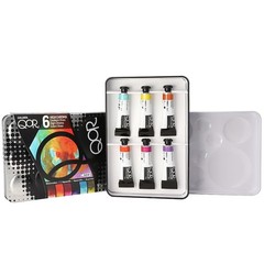 QoR High Chroma 6 Set by GOLDEN, 6 x 5 ml tubes, Professional Watercolor Pain…