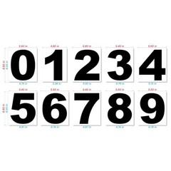 Black Vinyl Numbers 6 Inch, 0-9 | Weatherproof Mailbox Numbers, House Numbers…