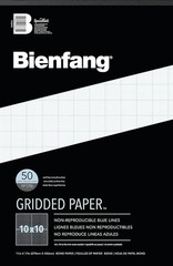 Bienfang Designer Grid Paper Pad, 10×10 Cross Section, 11×17 inches, 50 sheets