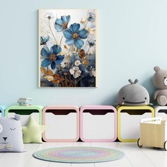 EIBEILI Diamond Painting Kits for Adults DIY 5D 12×16 inches, Blue flowers