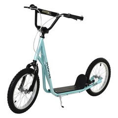 Youth Scooter with Adjustable Handlebar, Kick Scooter with Dual Brakes Inflatabl