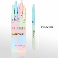 Gradient Black Gel Pens 5 Pcs Quick Dry Fine Point Writing Instruments for Gifts