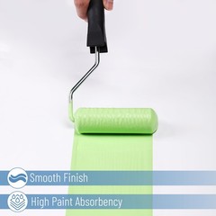 Bates- Paint Roller 4 Inch Frame with 2 4 inches, Black & White