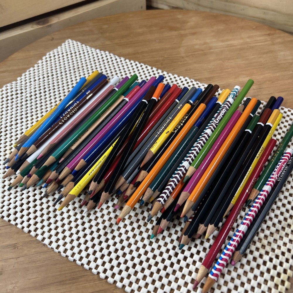 Large Zipper Bag Of 84 Colored Pencils Stampin Up & Crayola All As Shown