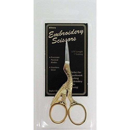 Allary 260 Ultra Fine Stork 3-1/2 Inch Needlework Scissors