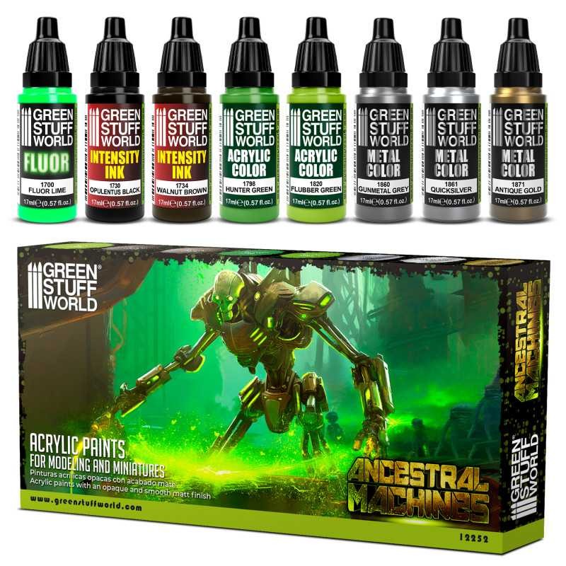 Green Stuff World for Models & Miniatures Paint Set Ancestral Machines 12252