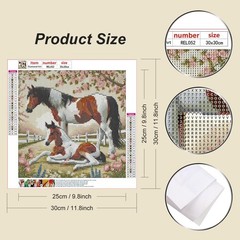 Diamond Painting Kits for Adult, Horse Diamond Painting Kits for Beginners, 5D e
