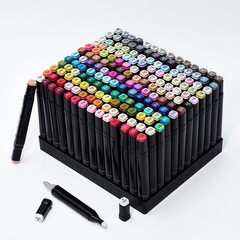 168 Colors Alcohol Markers Set Dual Tip Fine & Chisel Professional Art Marker…