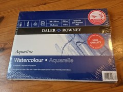 Daler Rowney Easel Block Aquafine Watercolour Paper, 12 x 9″, 12 sheets, sealed
