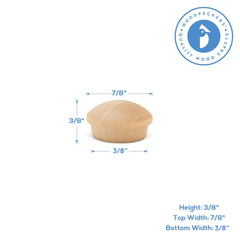 Wood Hole Plugs 3/8 inch, Maple, Button Top Plugs for Screw Holes | Woodpeckers
