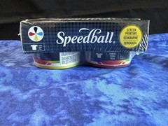 Speedball Fabric Screen Printing Ink Set – 4 Colors (4oz) Black Red Blue Yellow