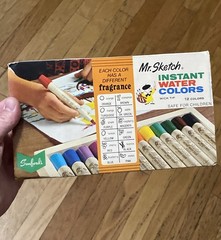 VINTAGE Sanford Mr. Sketch Scented Instant Water Color Markers, 12 Color Set 80s