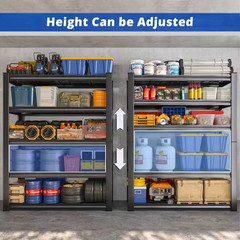 Nnovaroom 72″ Adjustable Metal Double Layer Column Shelving, Commercial Grade Ut