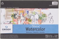 Watercolor Paper Pad 10×15″ – 12 Sheets 140lb for Art, Mixed Media & Journaling