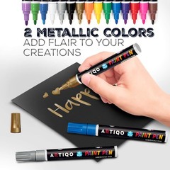 Paint pens for rock painting – Wood, Glass, Metal and Ceramic Works on almost…