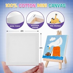 10 Set Mini Canvas Painting Kit, Minis Acrylic Paint Set, St. Patrick’s Party…