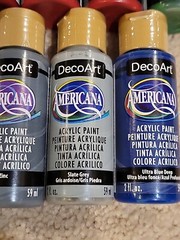 Lot Of (7) DecoArt Americana Multi Surface Satin & Acrylic Paint 2oz –