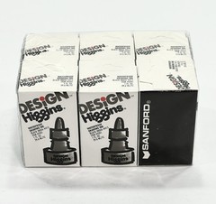 LOT OF 6 Higgins Black India Ink 4415 Pigment Based Waterproof Drawing Ink 1 oz