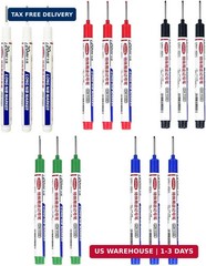 Long Head Deep Hole Marker Pens, 15PCS Long Nib Marker 20mm Quick Dry Waterproof
