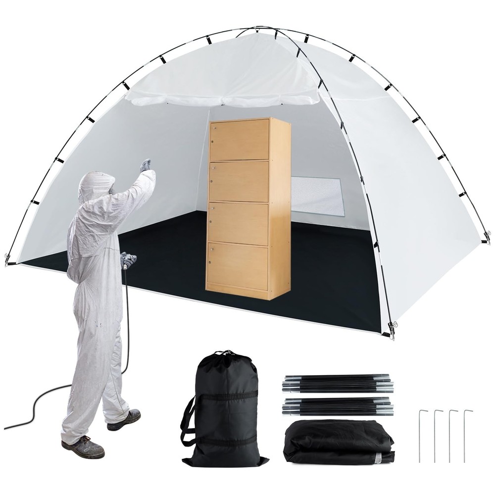 Portable Paint Booth Tent,Siebwin 10(L)x8(W)x6.2(H)ft Larger Spray Paint Tent…