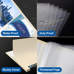 Art Portfolios 11″x17″, Large Portfolio Folder with 30 Pockets & Black Inner She