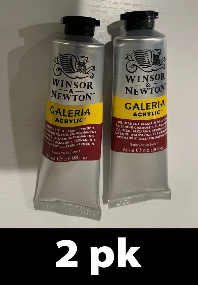 2pk Winsor & Newton Galeria Acrylic Paint 2120-466 Alizarin Crimson 2oz ea OTHER