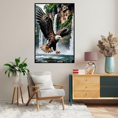 Framed Paint by Numbers Kit for Adults-Eagle Adult Paint by Number Kits with …