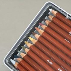 DERWENT (12 COUNT) Drawing Pencils Water Soluble in Metal Tin Case 0700671