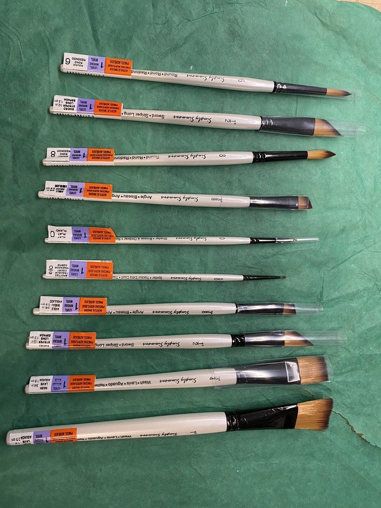 ROBERT SIMMONS SIMPLY SIMMONS PAINT BRUSHES-LOT OF 10-BRAND NEW-NO DUPLICATES!!!