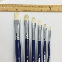 XDT#839 Bright Art Brush Set 6Pc Premium Goat #2#4#6#8#10#12 Oil Watercolor
