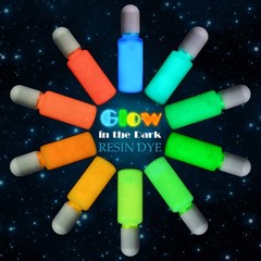 Epoxy UV Resin Color Pigment – Glow In 0.34 Fl Oz (Pack of 10), Transparent