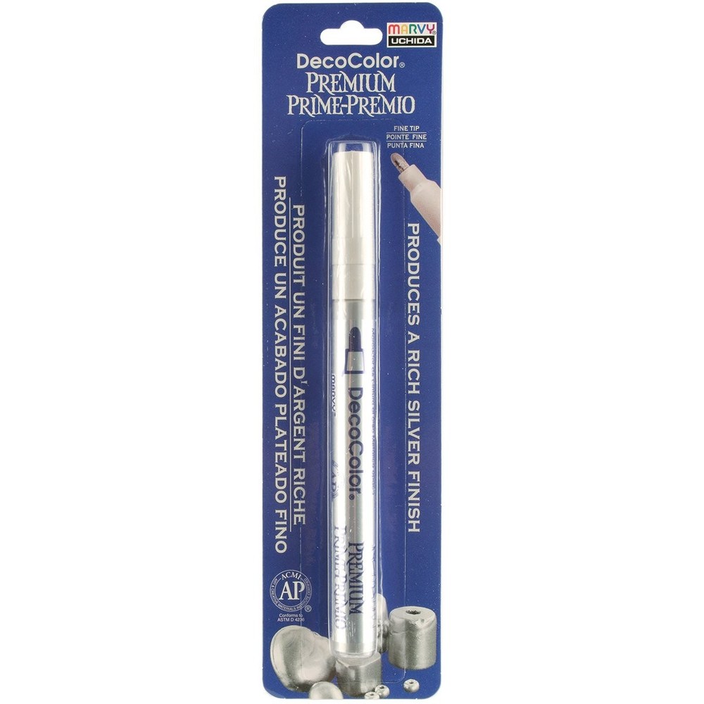 DecoColor Premium Fine Tip Paint Marker, Silver
